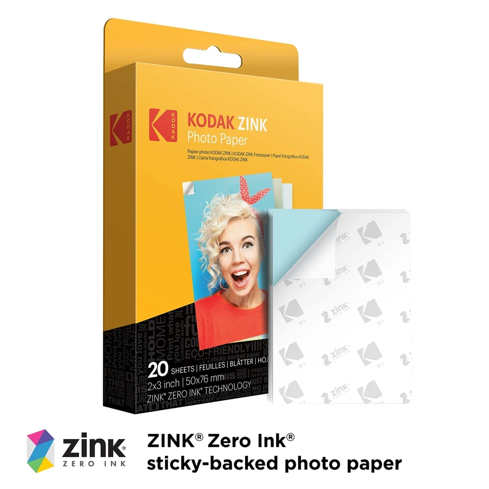 Zink KODAK 2"x3" Premium Photo Paper (20 Sheets) Compatible with KODAK Smile,... - Image 2 of 4