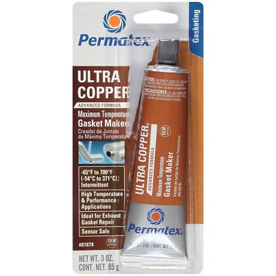 3x Permatex 81878 Ultra Copper Maximale Temperatur RTV Silikondichtung 85g
