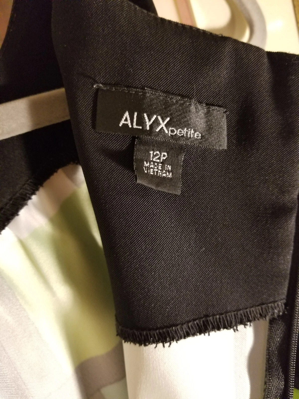 ALYX Petites ABITO DONNA 12P nero verde blocco guarnizione senza maniche