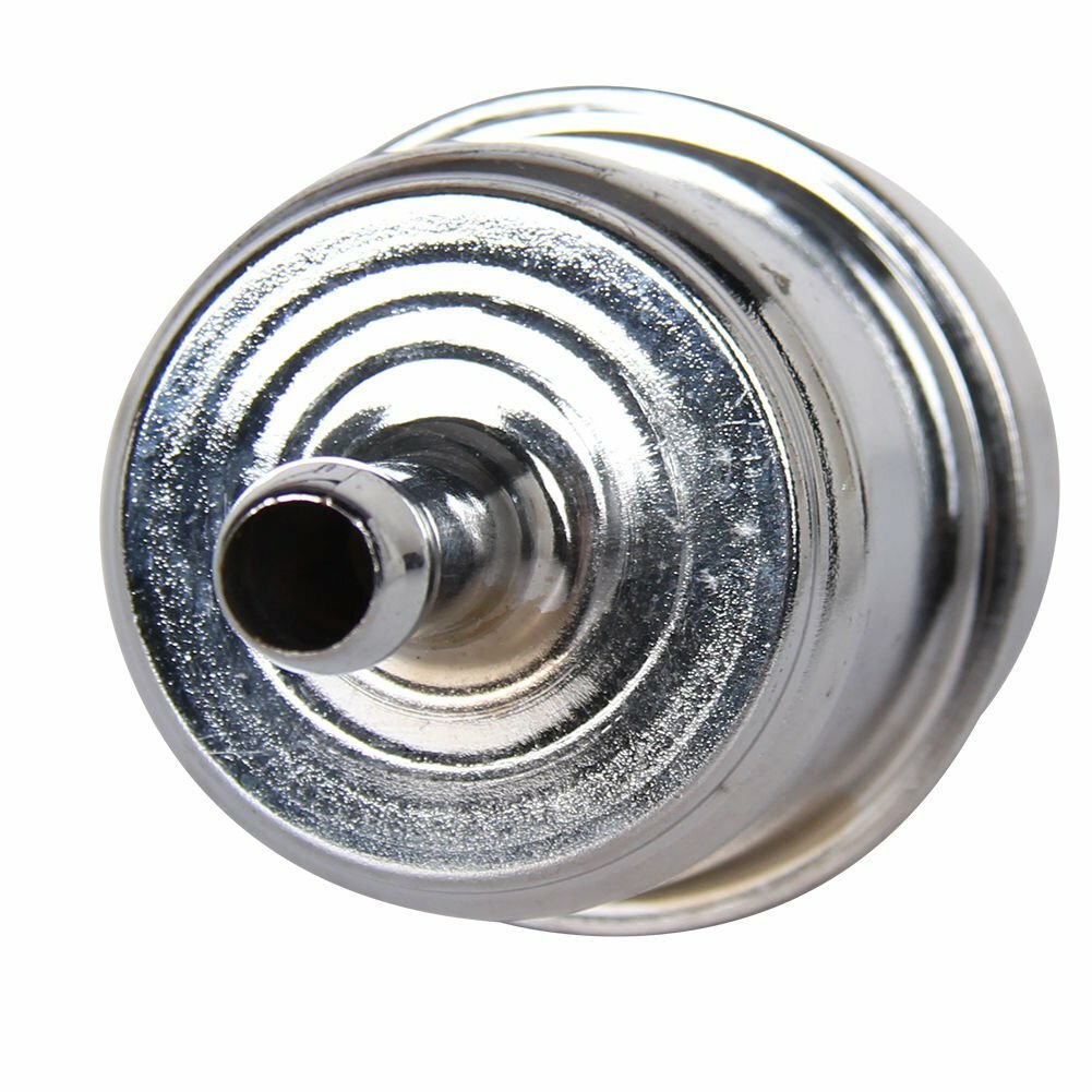 Universal Chrome Fuel Filter Inline 10mm 3/8" Hose Carbureter Petrol