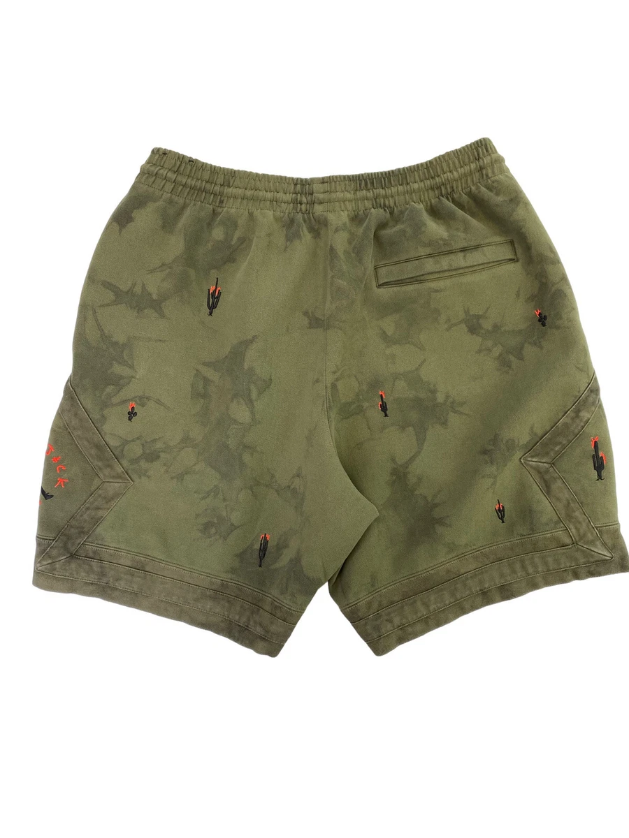 TRAVIS SCOTT X AIR JORDAN CACTUS JACK WASHED SUEDE SHORTS MENS LARGE  CN3425-222
