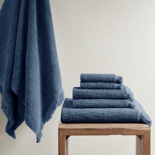 INK+IVY Nova 100% Cotton Dobby Slub 6 Piece Soft Absorbent Towel Set - 第 7/48 張圖片