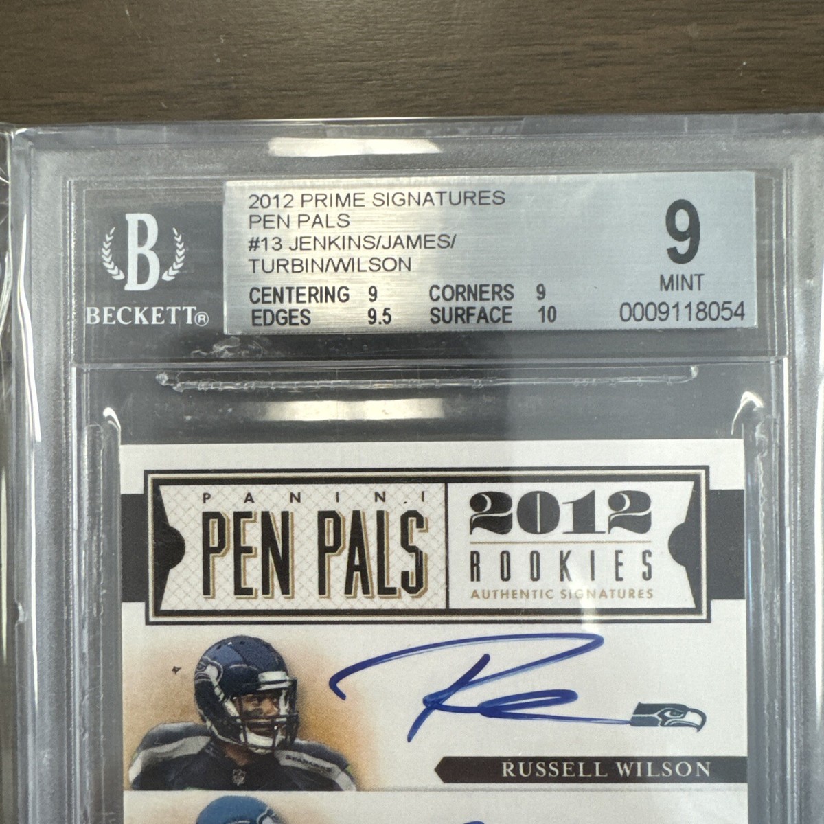 2012 Panini Prime Signatures - Pen Pals Russell Wilson, LaMichael