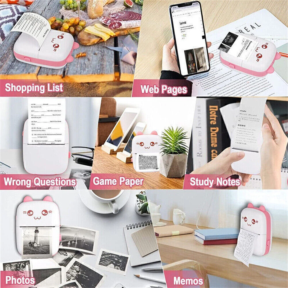 Pocket-Sized Wireless Bluetooth Thermal Mini Photo Printer for On-the-Go Printing
