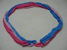 Pink and Blue - 24" x 62" - 100% Viscose Scarf!