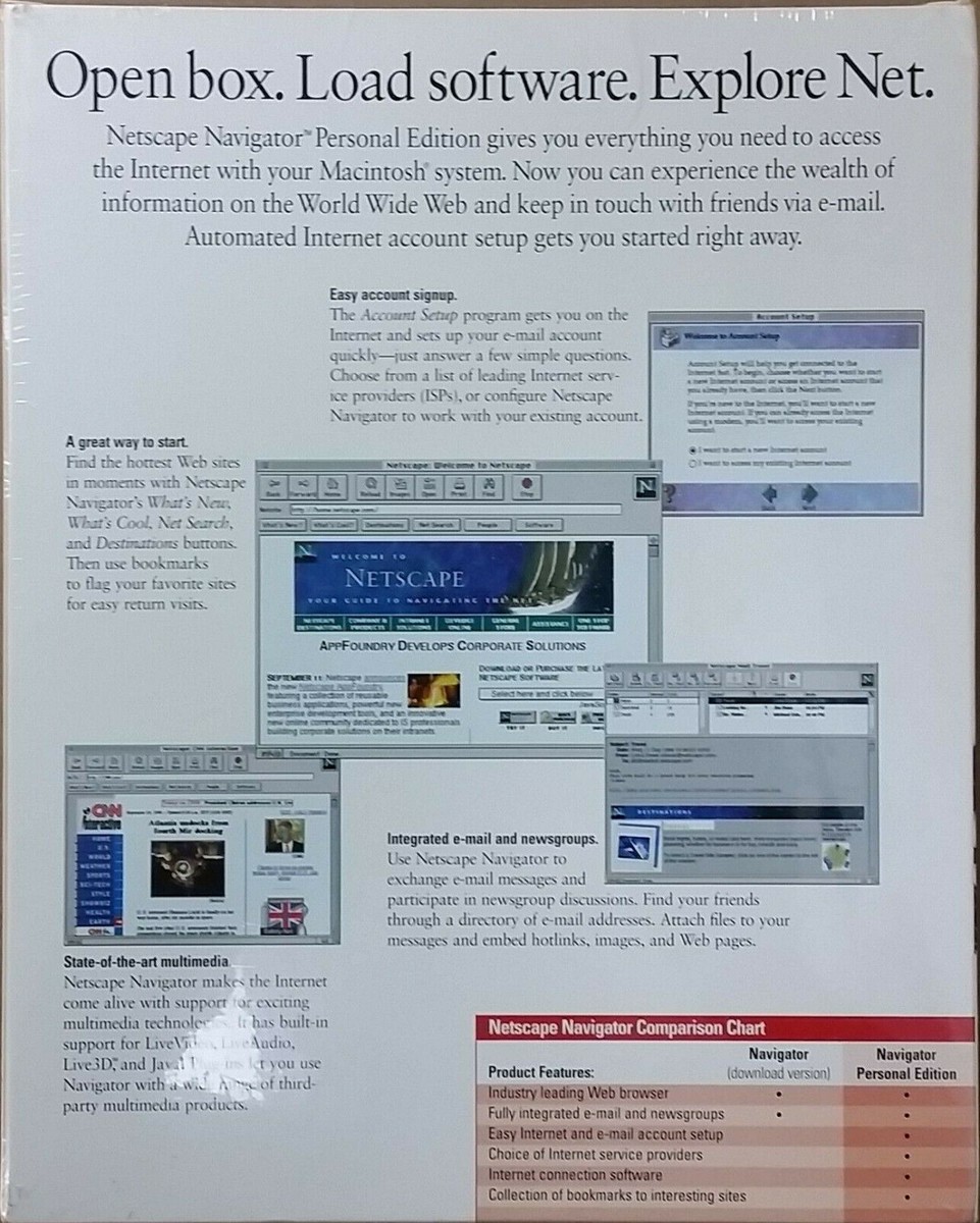 New Netscape Navigator Personal Edition for Macintosh, Retail Big