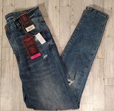 No Boundaries Jeggings 5 Juniors Super High Rise Curvy Destructed Denim NEW