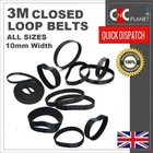 3M 3mm Pitch 10mm Width Closed Loop Synchronous HTD Timing Belt  3M Pulley UK