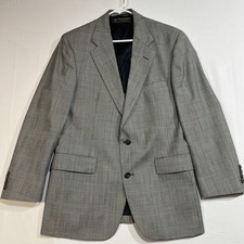 Vtg 70s Brooks Brothers Blazer 40R Grey Glen Plaid Wool Sport Coat Ivy League