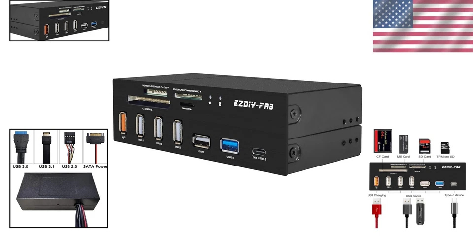 USB 3.1 Gen2 Type-C Card Reader for PC - Image 2 of 4