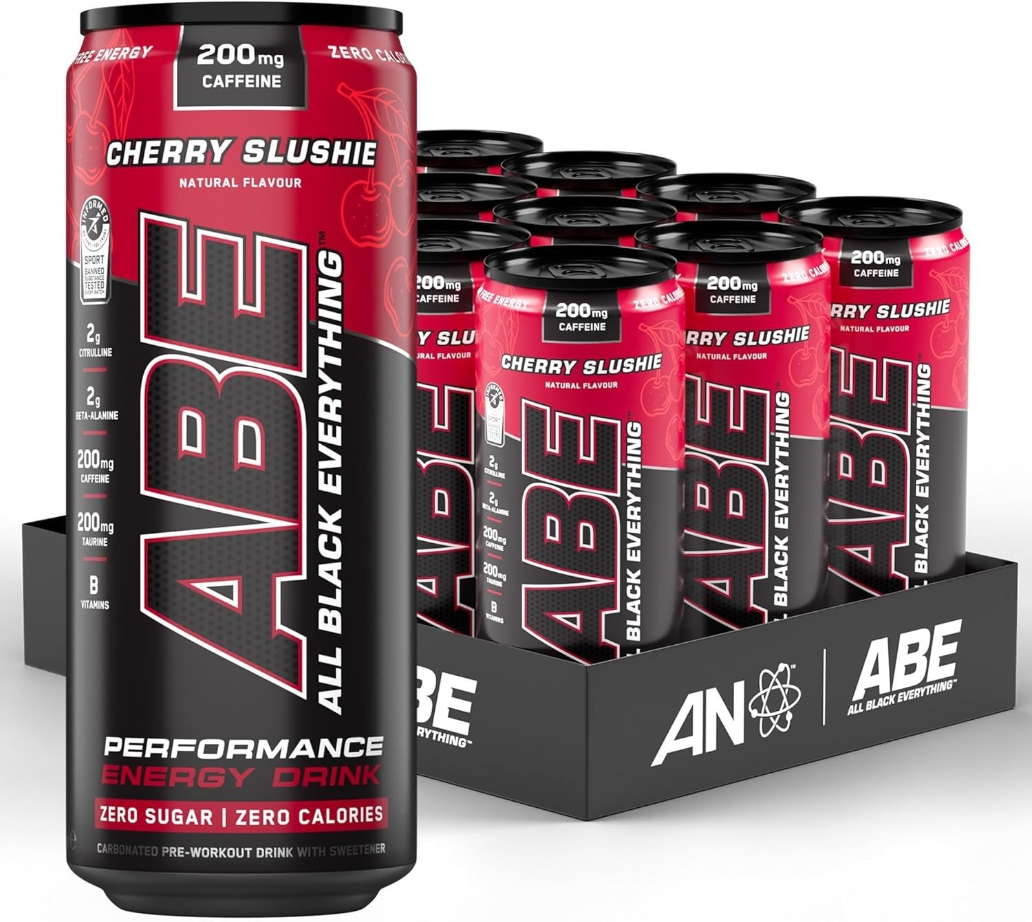 APPLIED NUTRITION ABE PRE-WORKOUT PERFORMANCE DRINK 12X330ML CHERRY SLUSHIE - Image 4