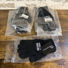 NEW - Lot of 5 - Thin Blue Line Touchscreen Knit Gloves - Black - OSFM