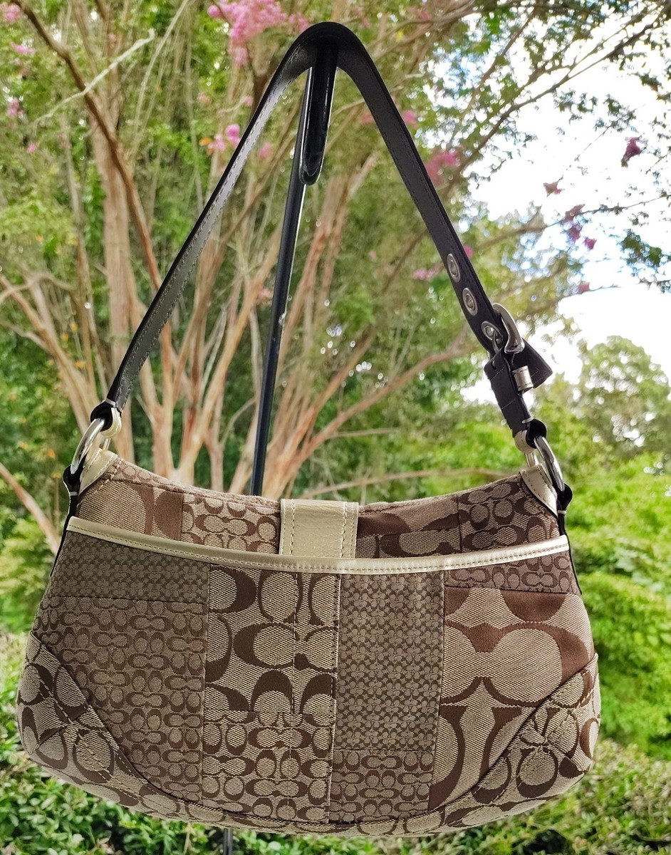 Coach F12316 Vintage Soho Brown Signature C Canvas Patchwork