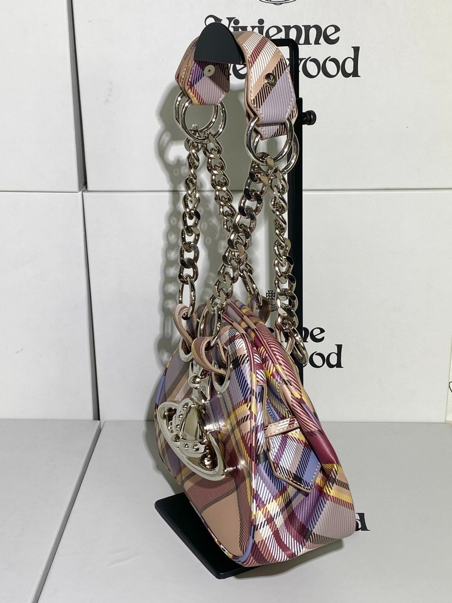 Vivienne Westwood Orb Chain Shoulder Bag Tartan check outlet New