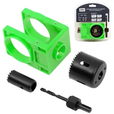 RKK Door Lock Installation Kit Deadbolt Hole Saw Knob Green 