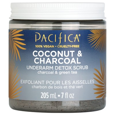 Pacifica Beauty, Coconut and Charcoal Underarm Detox Scrub, For Natural