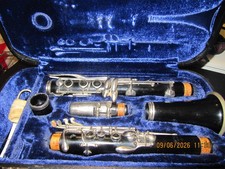 Vintage D. Noblet Paris Wooden Clarinet w/ Noblet 2V Mouthpiece Leblanc Case
