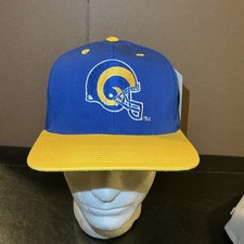 Vintage St. Louis Rams Hat Snapback Cap Blue Embroidered Logo NFL Football 90s
