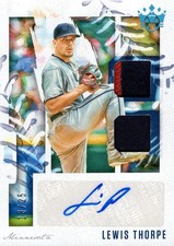 2020 Diamond Kings DK Material Sig Holo Blue #36 Lewis Thorpe Auto Jersey /25 BB