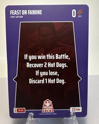 Feast Of Famine 2025 Bo Jackson Battle Arena Alpha Update Play Card #PL-49