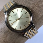 Vintage Seiko Men V701-1K29 Two Tone Quartz 34mm For Watch Parts Or Repair Only
