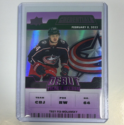 Upper Deck 2022-23 Credentials Debut Ticket Access Trey Fix-Wolansky #1 /10
