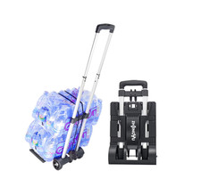 Folding Aluminium Cart Hand Truck Dolly Push Collapsible Trolley Luggage Wheel