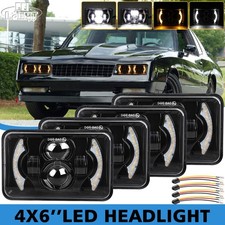 Fit Chevrolet Monte Carlo Ss 1980-1988 4pcs 4x6 Led Headlights Hi-lo Beam Drl Fit Chevrolet Monte Carlo Ss 1980-1988 4pcs 4x6 Led Headlights Hi-lo Beam Drl