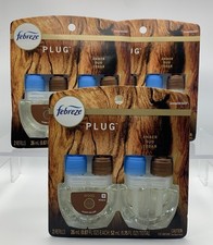 Febreze Plug Wood Amber Oud Cedar Scented Oil Dual Refills 6 Total