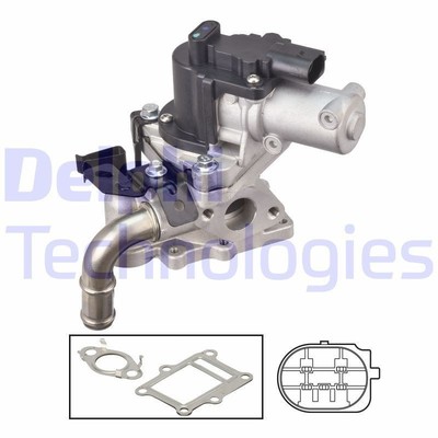 DELPHI EG10613-12B1 AGR-Ventil für HYUNDAI ix35 (LM, EL, ELH) für KIA CARENS IV