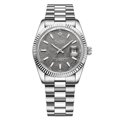 CADISEN Men Automatic Watch Sapphire Luxury Mechanical Wristwatch Stainless S...