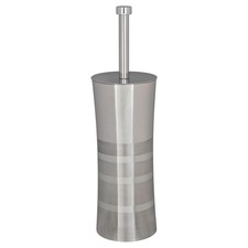 Two Tone Stainless Steel Toilet Brush and Holder Set