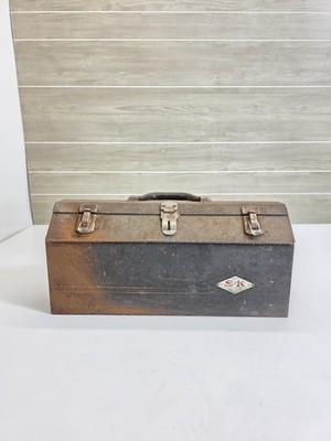 Vintage SK Tool Metal Toolbox USA Sherman Clove Chicago  Early Badge Barn Fresh