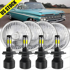 4pcs 5.75 5 34 Led Headlights Hi-lo Sealed Beam For Chevy Impala El Camino