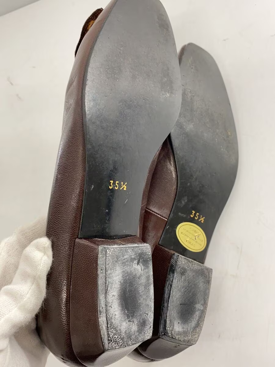 Yves Saint Laurent Pumps 35.5 Brw Leather Jlh61 thumbnail 4