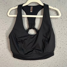 Free People FP Movement Womens Small Black Racerback Sports Bra Athletic Gym