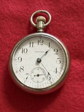 1902 Waltham 18s  17j Grade:85 Pocket Watch W/Deer on Rear Cover-Runs Great