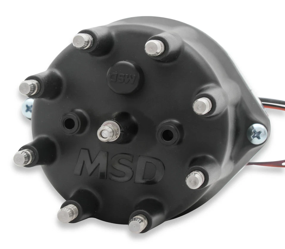 MSD 85795 Distribuidor Pro-Billet Pequeño Diámetro, Engranaje de Hierro, Tapa Negra Foto 3 de 4