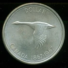 1967 Queen Elizabeth II Silver Dollar, BU/UNC, Original Lustre   B38