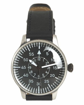 FLIEGERUHR RETRO MECH.MIL-TEC BLACK DIAL