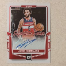 2024-25 Panini Donruss Optic Signature Series Rookie Justin Champagnie Autograp…