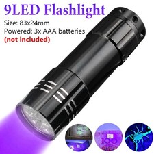 UV Torch, Pets Black Light 9LED Dogs/Cats Urine Detector, Ultraviolet