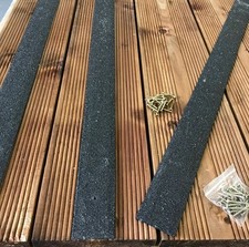 BLACK 50mm Non-Slip Anti-Skid Decking Strips - Safety Style for Outdoor Space