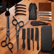 19Pcs Pro Hair Cutting Scissors Shears Set Hair Cutting Tools Kit for Salon,Home