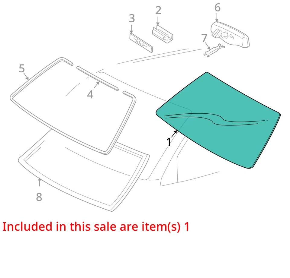 (LOCAL PICKUP ONLY) Windshield Glass Fits 07-11 TACOMA 4197194 Foto 2 de 3