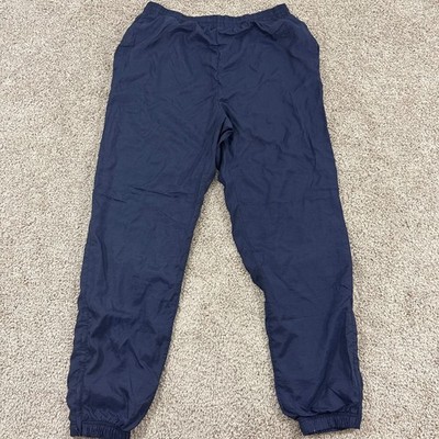 Vintage 90s Reebok Navy Blue Nylon Windbreaker Track Pants Lined Mens Size M EUC