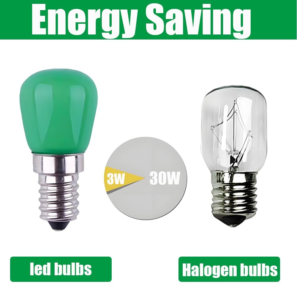 Ampoules LED E14 vert 3W décoratives à basse consommation