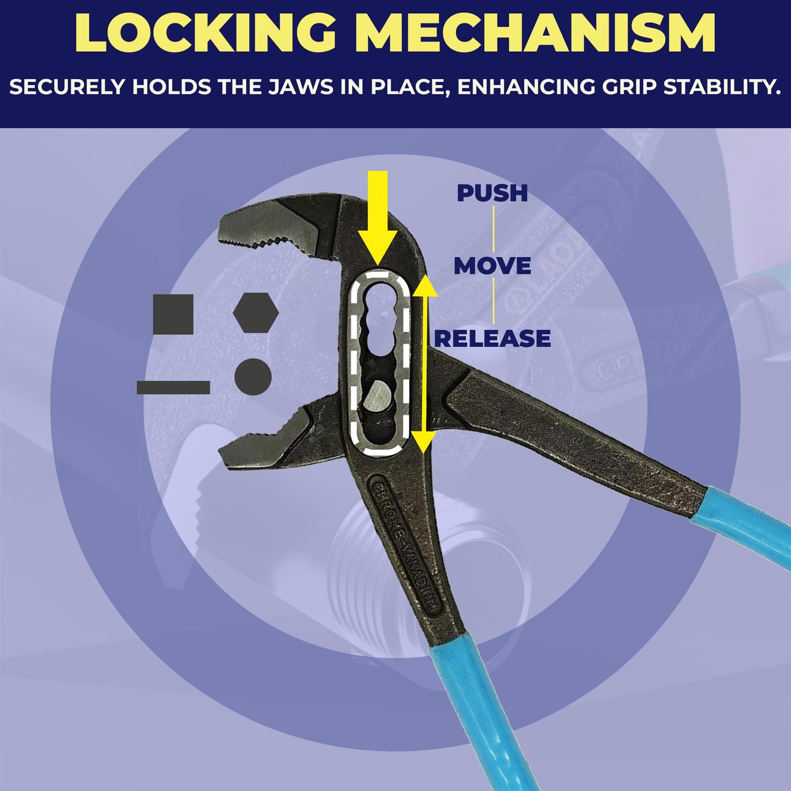 7" Adjustable Pump Plier 180mm Plumber Pipe Wrench Anti Slip Soft Grip Waterpump 2