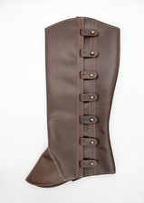 Gambières Portugaise D'Équitation En Cuir Naturel Mini Chaps