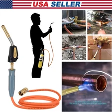 Self Ignition with 5' Hose Gas Welding Turbo Burner Torch MAPP MAP pro Propane